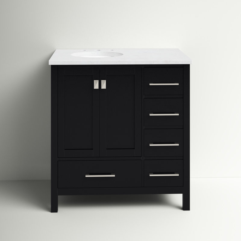 Ensemble de meuble-lavabo simple 32 po Hines, Noir