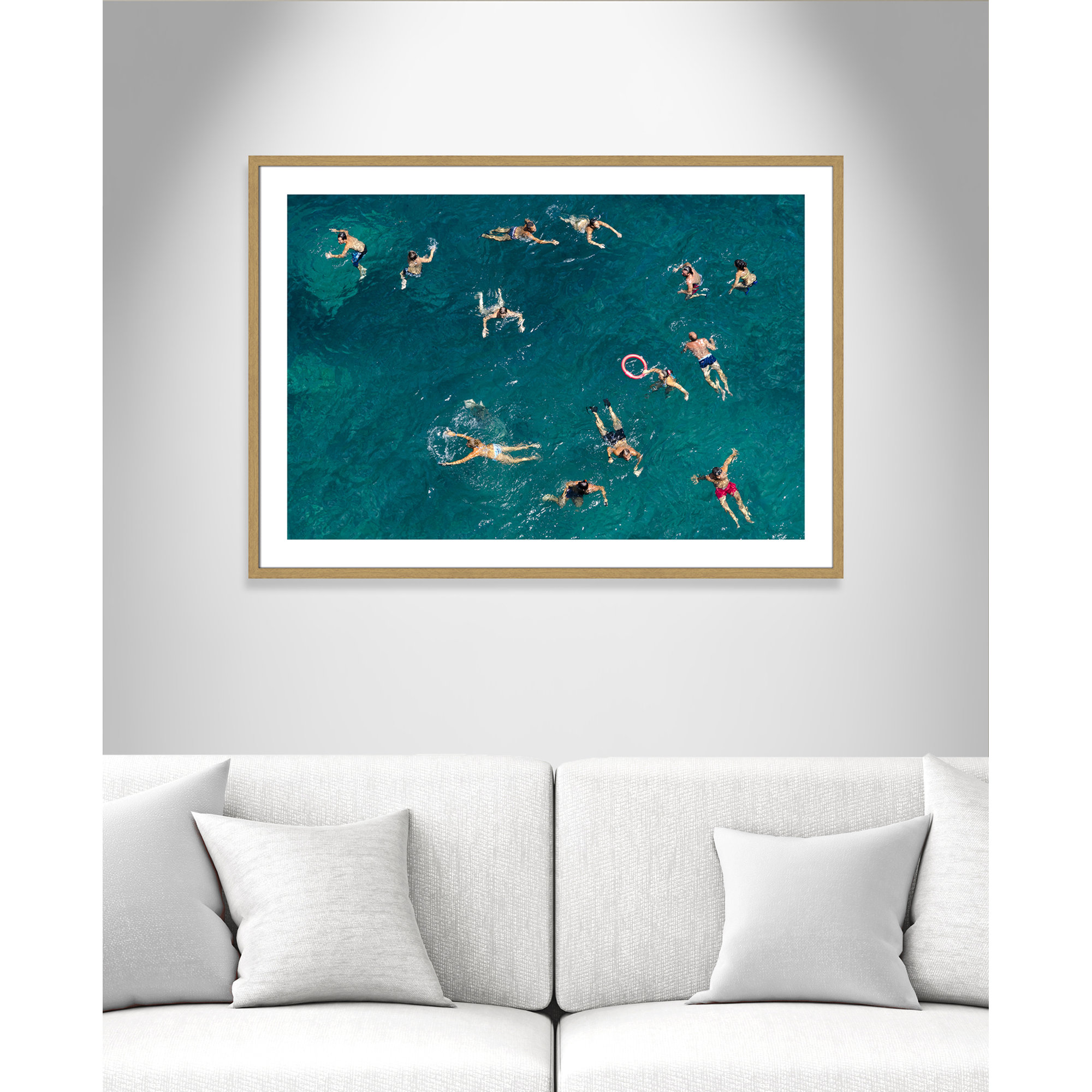 Tonti - Photograph Print, 29.5" H x 41.5" W x 0.75" D, Beige Wood Framed Paper