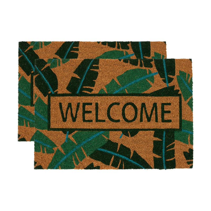 Nicola Spring - Coir Door Mats - 60 x 40cm - Banana Leaf