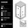 Meridian 34" W x 34" D x 76" H Hinged Framed Shower Enclosure with 3/8  Clear Glass
