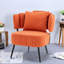 Chaises d'appoint à ressorts ensachés, chaise de lecture moderne en acier chenille pour la maison
