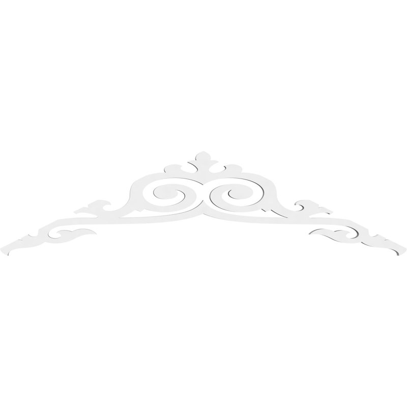 Pignon en PVC de qualité architecturale Baile, H 9 po x l 36 po x P 1 po, 6 / 12