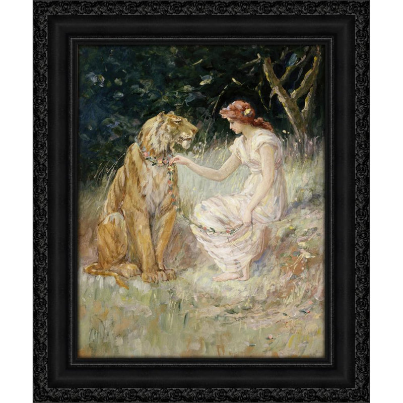La Dame et le tigre (1900), H 18 po x l 15 po