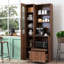 Armoire de cuisine 70,87 "avec tablettes coulissantes et 3 portes