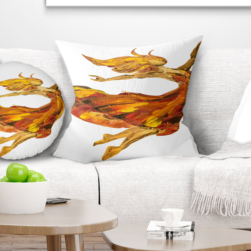 Coussin Fire Ballerina - imprimé sensuel, 16 po x 16 po, Carré