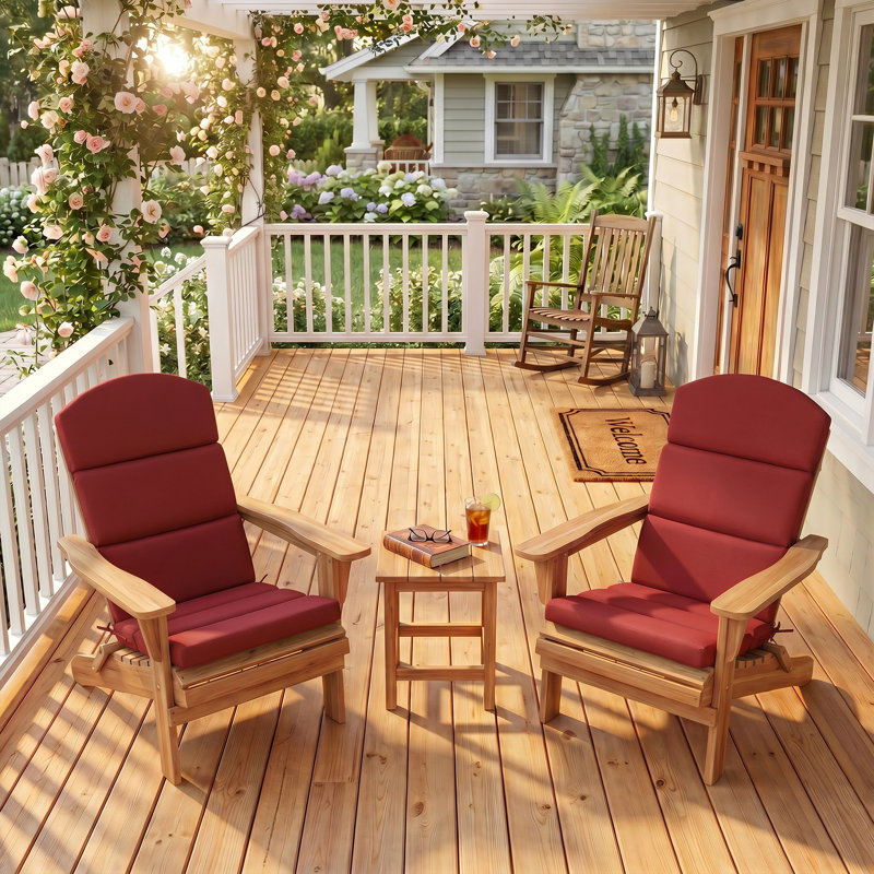 Coussins de chaise Aoodor Adirondack, Rouge