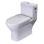 Toilette allongée une pièce à double chasse en céramique (siège inclus)