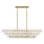 Luminaire pour îlot doré brossé 5 lumières Wright