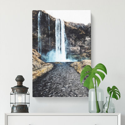Path To A Waterfall In Iceland - Wrapped Canvas
