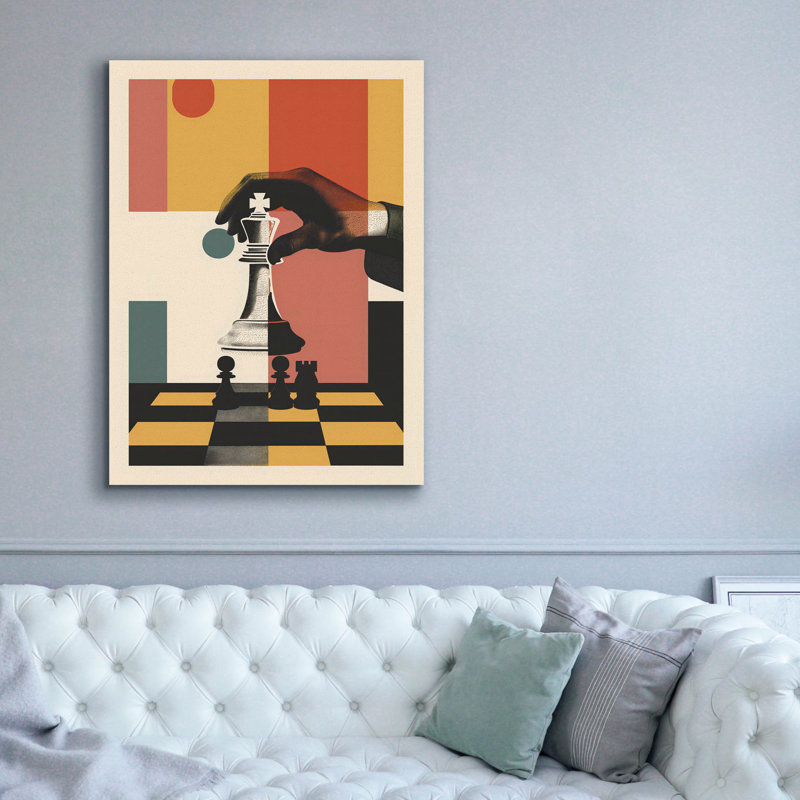 Art mural sur toile Winston Porter «The Chess Player» par Andreas Magnusson, H 54 po x l 40 po x P 1,5 po