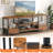 TV Stand with Fabric Drawers, Entertainment Center TV Stand for 55-65/55-75 inch, TV Console Table with Open Storage Shelves, Media Console Charging Station-118565743
