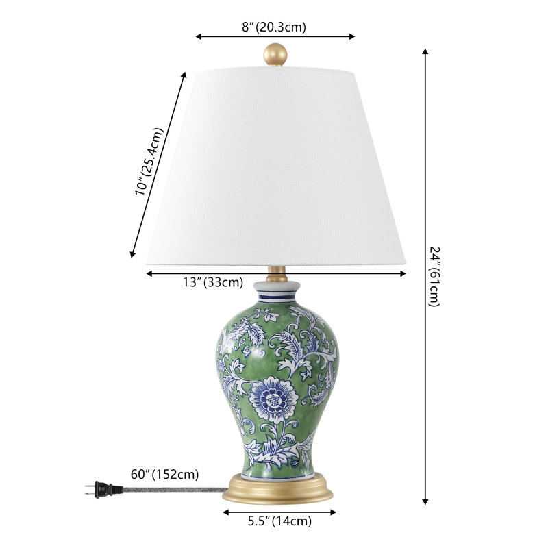 Lampe de table 24 po Elem, Vert