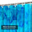 Rideau de douche hexagonal bleu clair avec 12 crochets-446085307