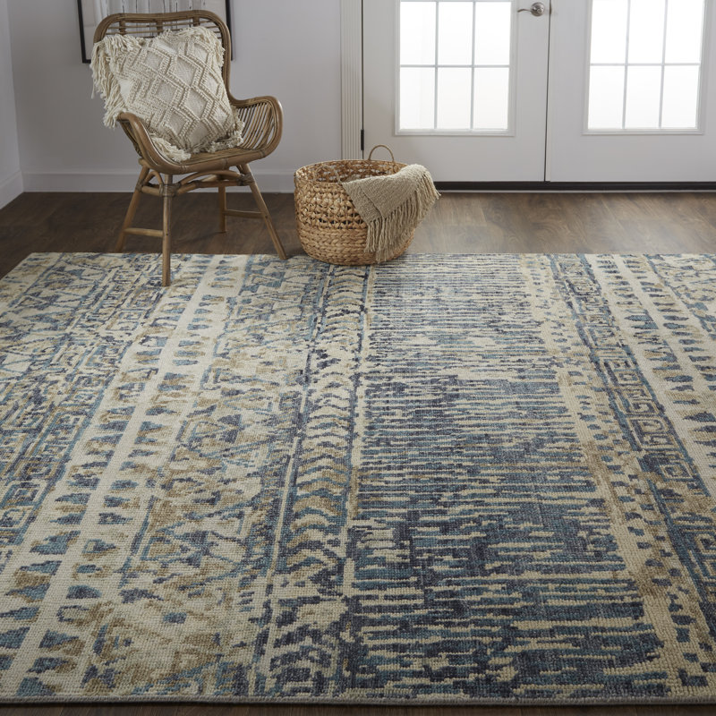 Palomar Wool Abstract Area Rug, Rectangle 7'9" x 9'9"