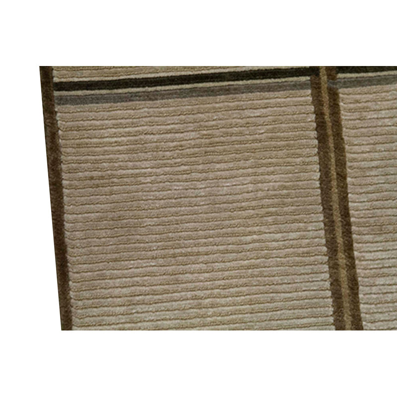 Wool Geometric Area Rug in Beige/Brown