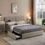 Base de lit grand format avec 4 tiroirs de rangement et tête de lit capitonnée réglable Kempst, lit plateforme tapissier avec station de charge USB et de type C, support de lattes en bois, aucun sommier nécessaire-1520951876-1520951881