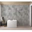 Murale botanique pelez et collez - Feuilles exotiques gris minimaliste-2045960322