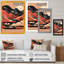 «Pine Tree in Graphic Terra Cotta Mountains I», reproduction sur toile-87381558-87381559