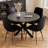 36in Round Dining Table Sets with Velvet Dining Chairs-1626548014-1626548000-1612051867