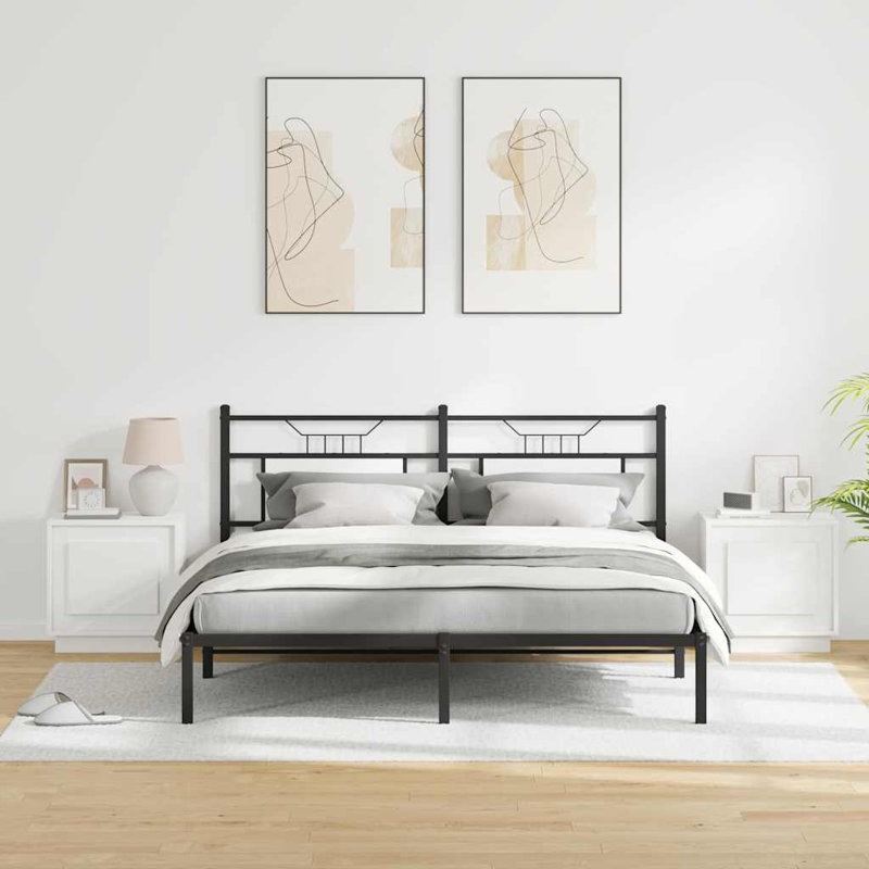 Bedside Cabinet With 2 Pcs 44 X 34.5 X 45 Cm, White