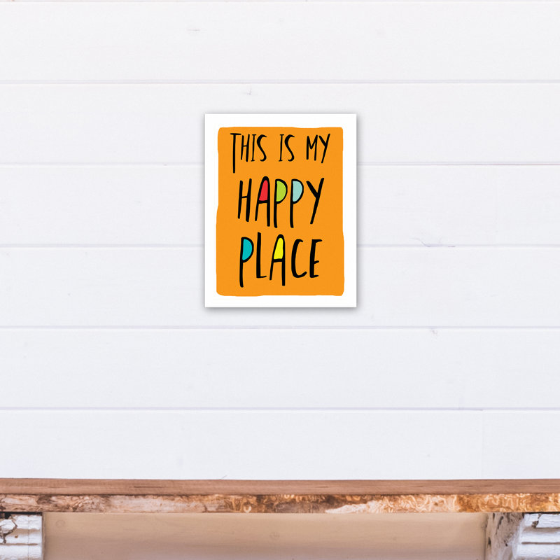 Art rectangulaire "daisie my happy place", H 14 po x l 11 po, Toile tendue