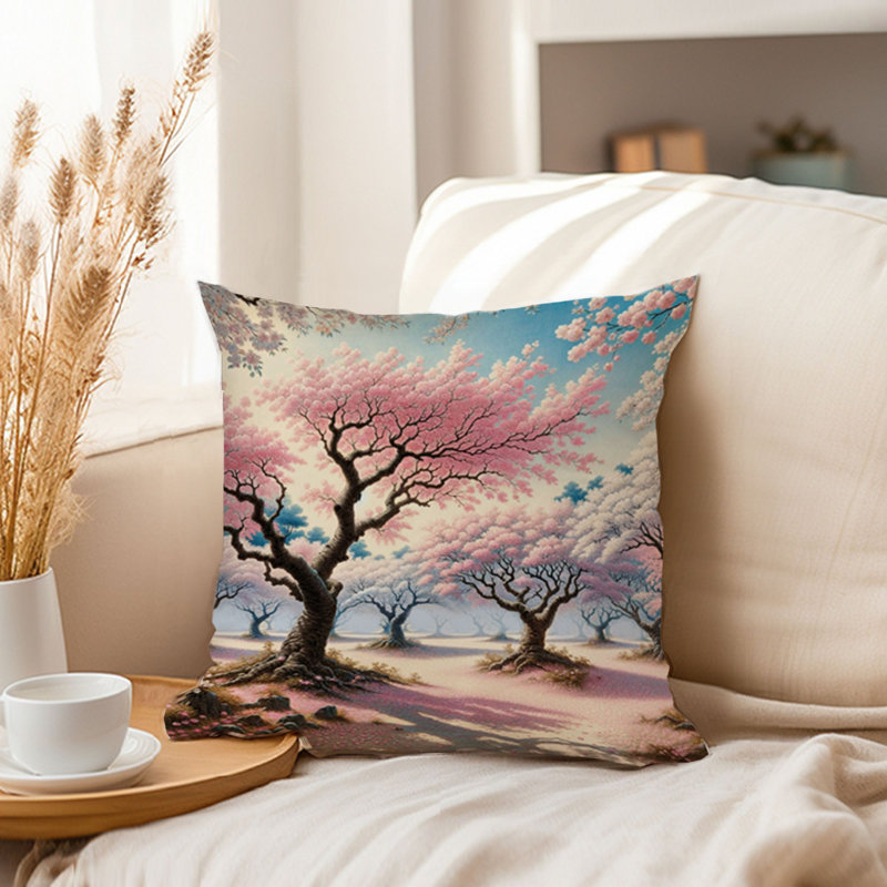 Botanical Pink Trees Modern