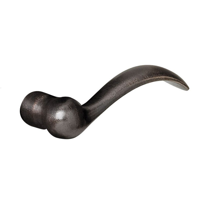 Beavertail Double Dummy Door Lever with R030 Rose, Distressed Oil Rubbed Bronze