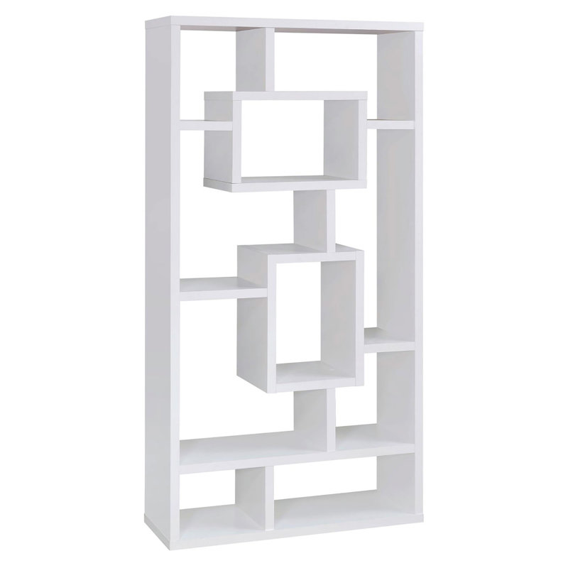 Bibliothèque blanche à 10 tablettes, Blanc