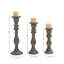 Ensemble de 3 chandelles en bois