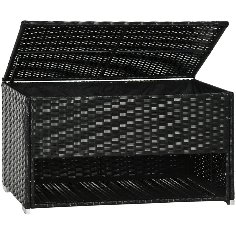 Boîte de rangement pour l'extérieur Outsunny, Noir