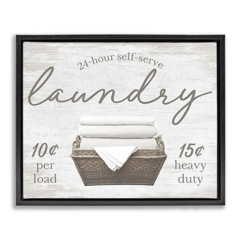 "Vintage Laundry Ad", art mural encadré flottant par lettré et doublé, Cadre flottant noir de jais, H 17 po x l 21 po