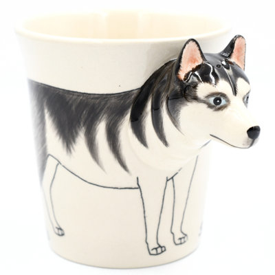 78292F2E8506467C8FCADFB690B83F86 Siberian Husky-bk Mug 10 Oz