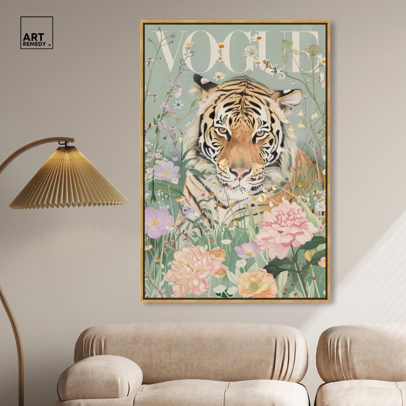 Art printanier sur toile par le magazine Spring, Cadre doré, H 16 po x l 11 po