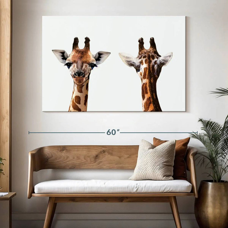 Giraffe Front And Back Portrait, 34" H x 51" W