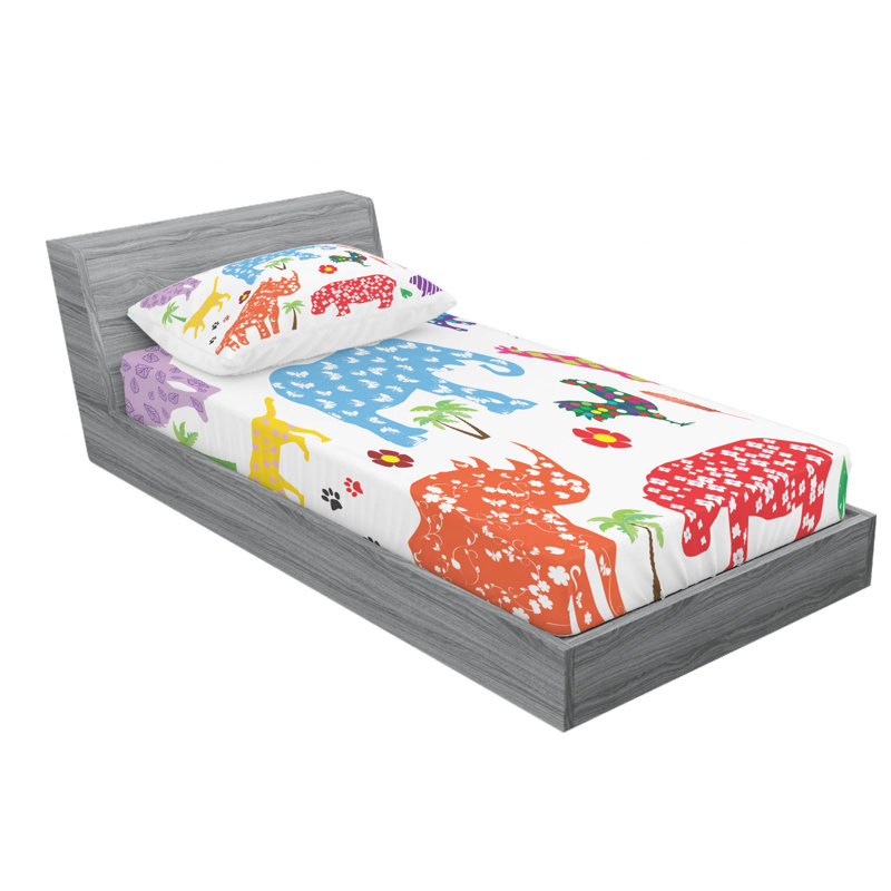 Microfiber Sheet Set, Twin Sheet Set with Fitted Sheet