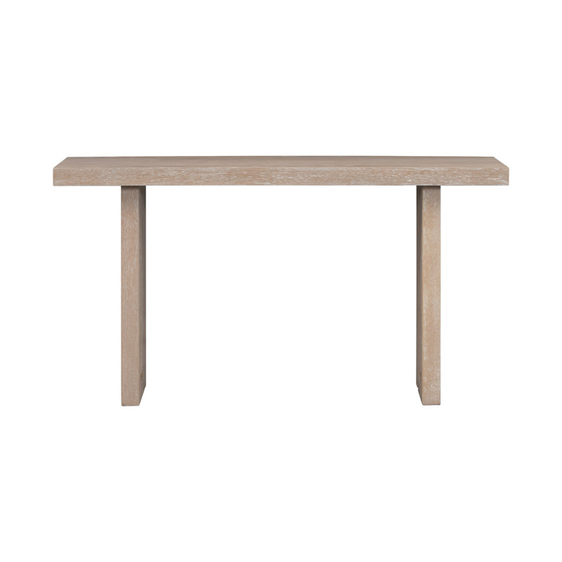 Console moderne de 59 po, table de vestibule étroite, Naturel