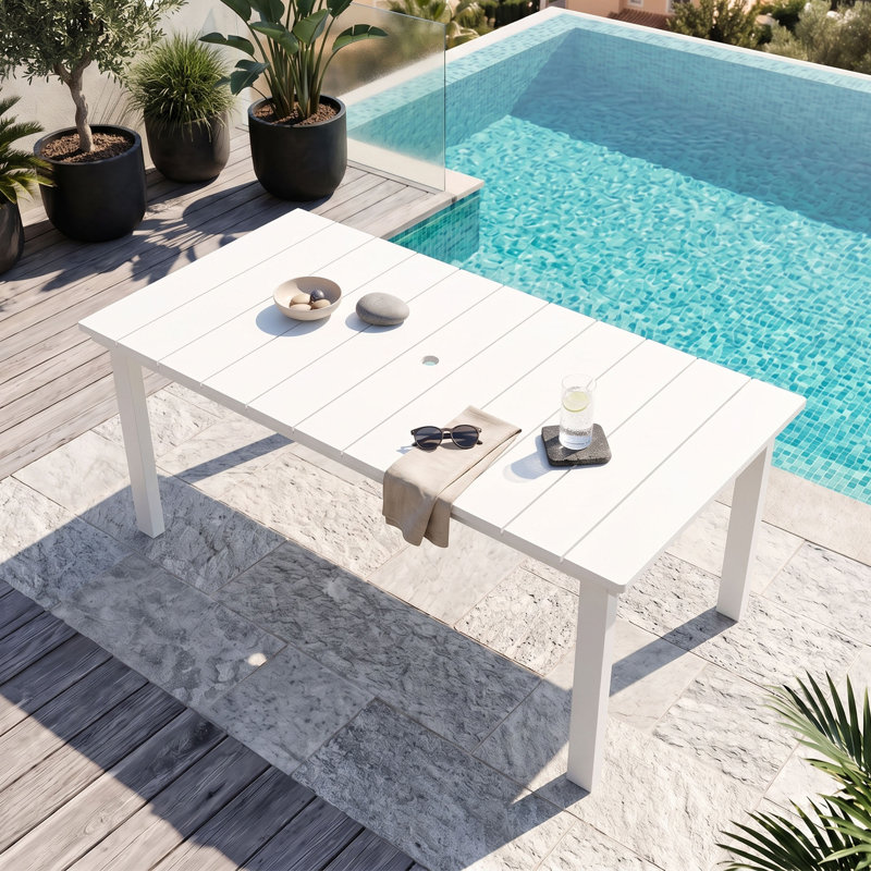 Table de salle à manger 70,6 "HDPE, White