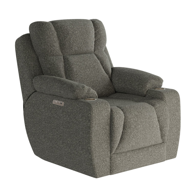 Fauteuil inclinable près du mur pour homme, Gris anthracite, Chenille