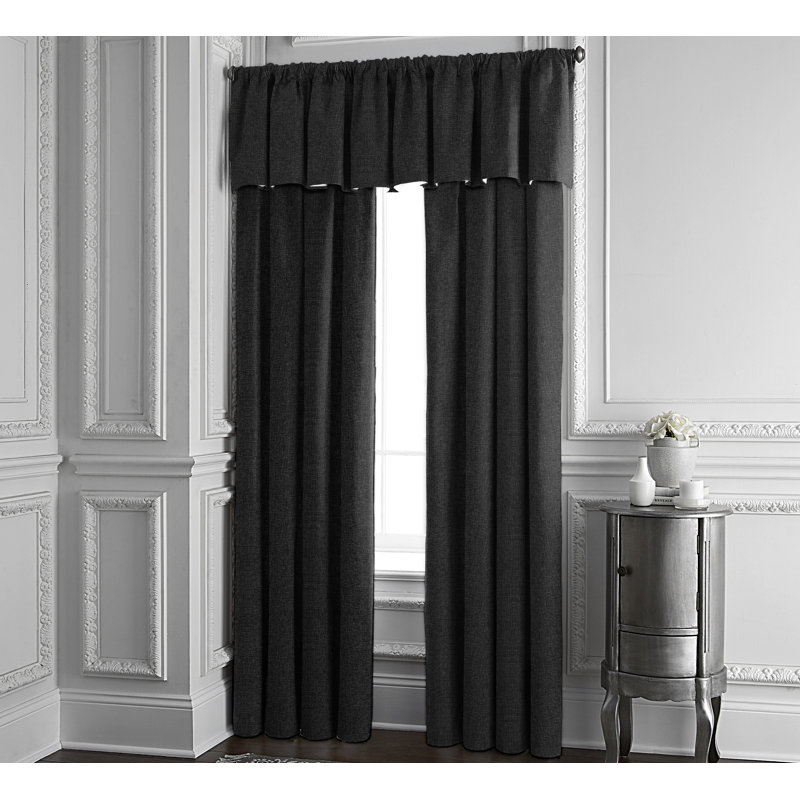 Panneau de rideau Aldon 96 po de long - chacun, Gris anthracite, L 50 po x L 132 po