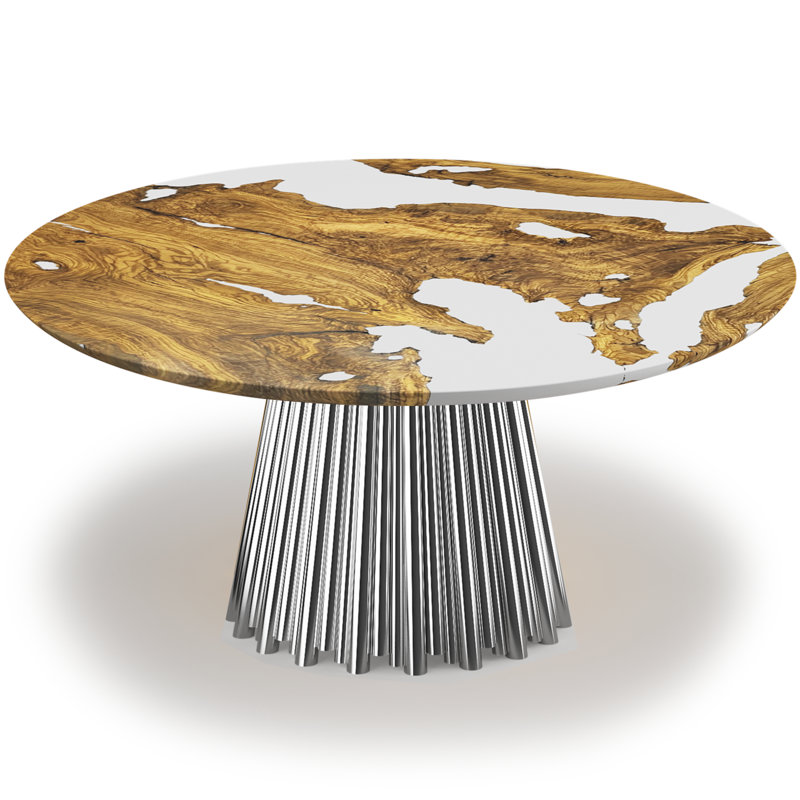 Table de salle à manger Grazia, L 59,8 po x L 59,8 po, Chrome