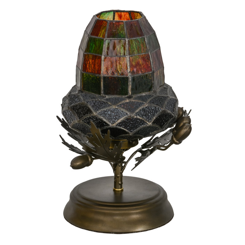 12"H Greenbriar Oak Mini Lamp