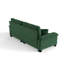 Canapé moderne plissé en chenille verte de 94 pouces à trois places, équipé d'un support à ressorts durable et de coussins en mousse épaisse et dense.-83135819