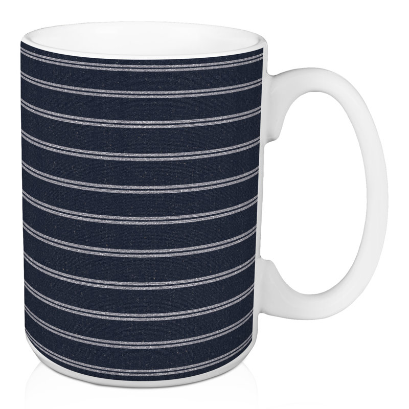 Tasse à rayures bleu marine
