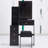 Small Space Vanity With Cushioned Stool, Massive Sliding Mirror, Multi-layered Storage, Black Dresser For Confined Room Areas Table Extra Large Mirror & Chair, Multi-layer Storage Bedrooms, Black, ,-538394504
