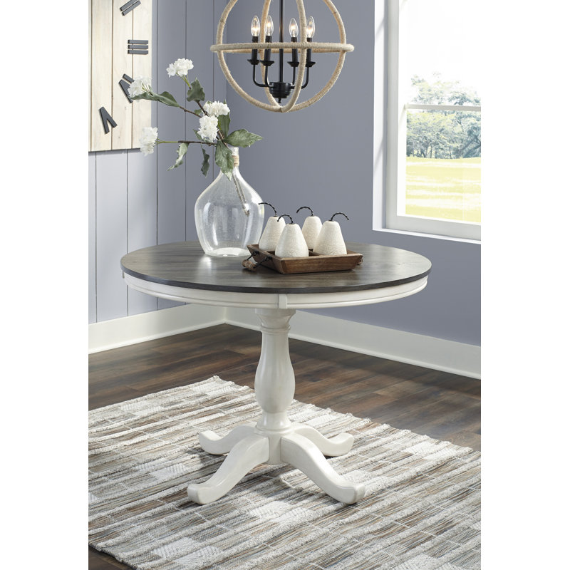 Daz Oak Round Solid Wood Base Dining Table