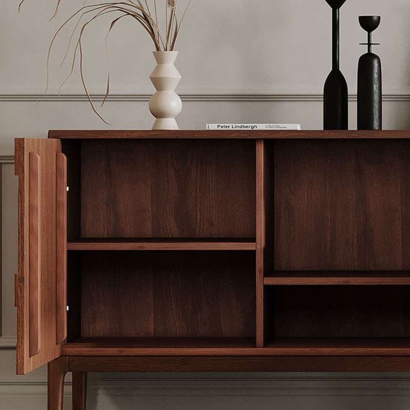Meuble télé style français avec cadre en bois massif, 62.99"