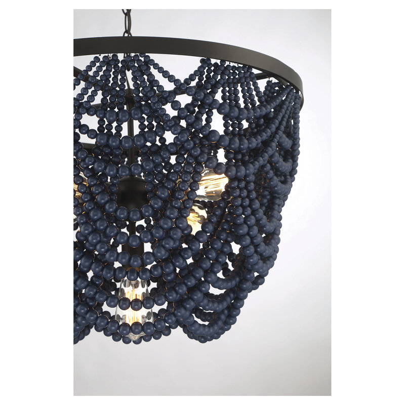 Lustre 5 lumières Clancey, Bleu