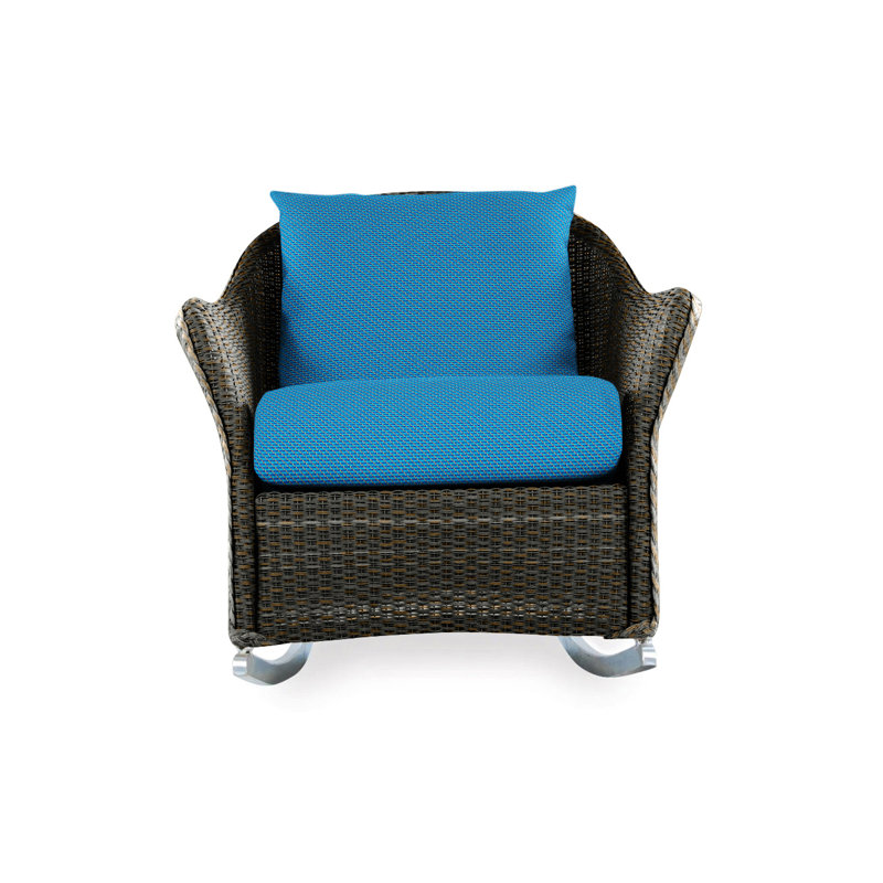 Weekend Retreat Outdoor Rocker Chair, Mink, Bamboo Bay Sky