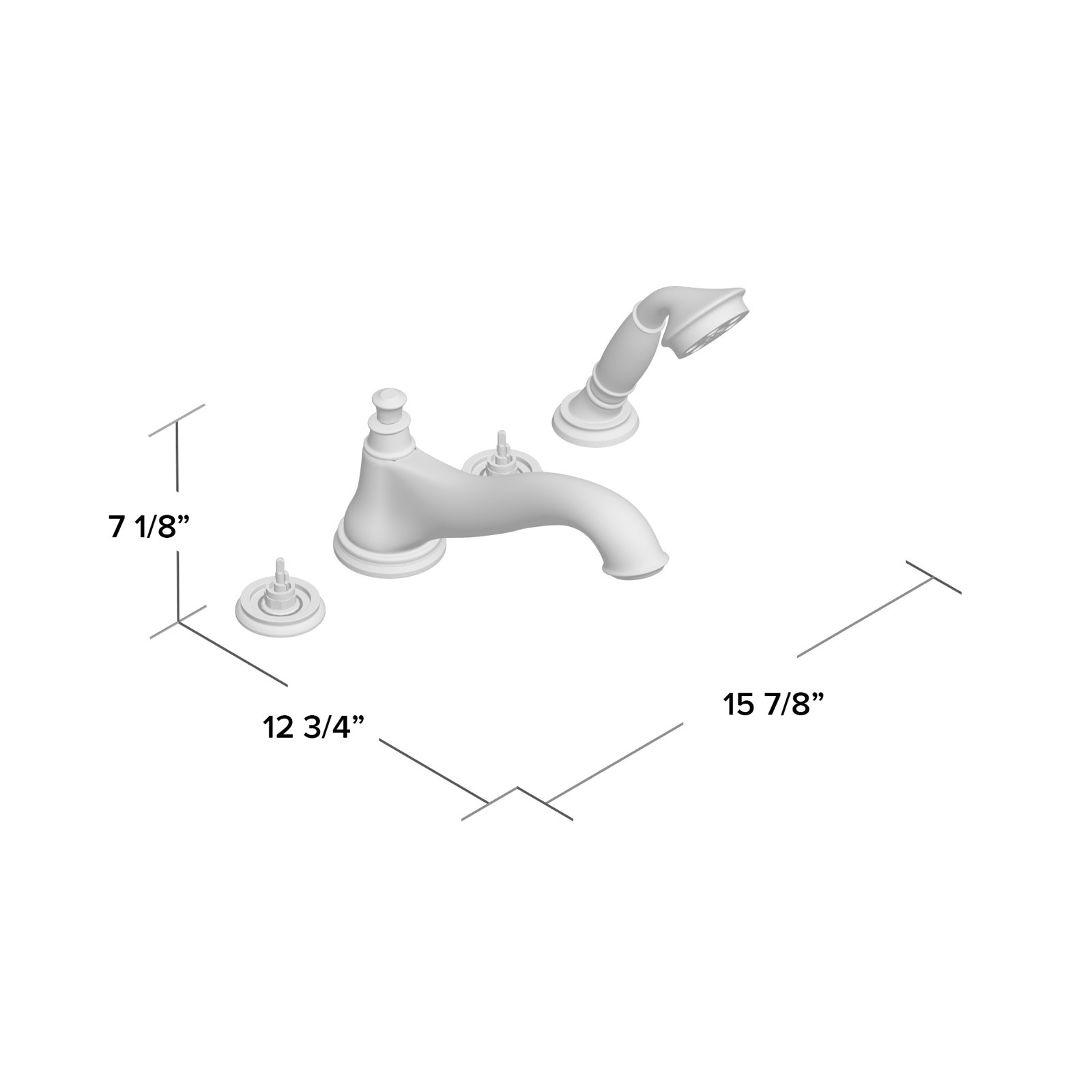 Cassidy™ Deck Mounted Roman Tub Faucet Trim, Brilliance Champagne Bronze