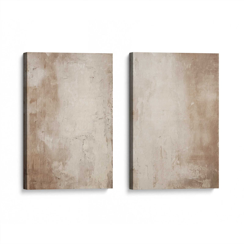 Fresco's Silent Tale Set of 2 Canvas Prints in a Frame, Satin Black Floater Framed, 37" H x 50" W